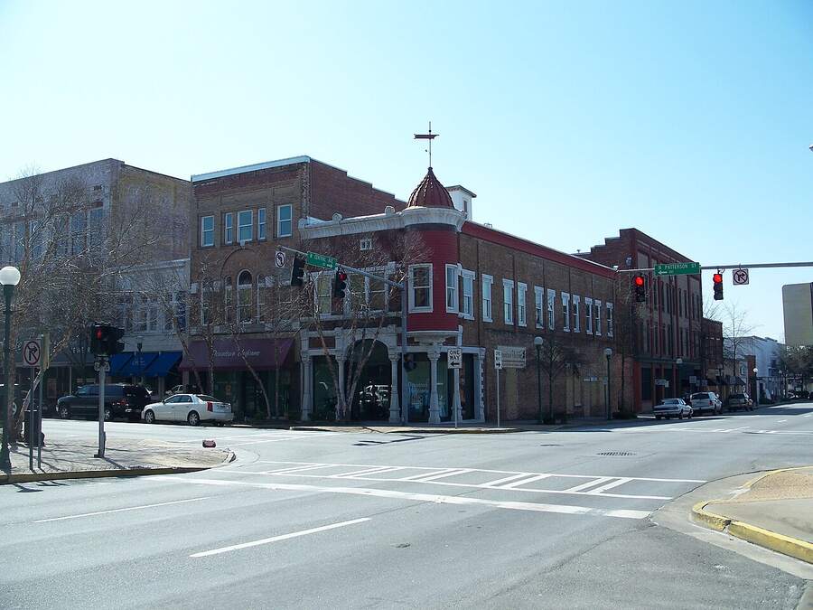 Historic brick buildings in the Valdosta Commercial Historic District